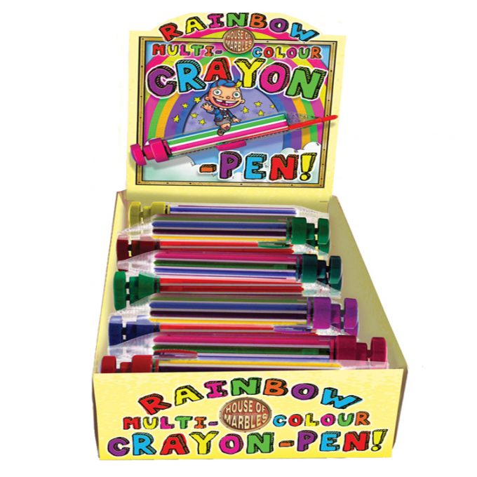Rainbow Crayon Pen Counter Display (24 pcs)