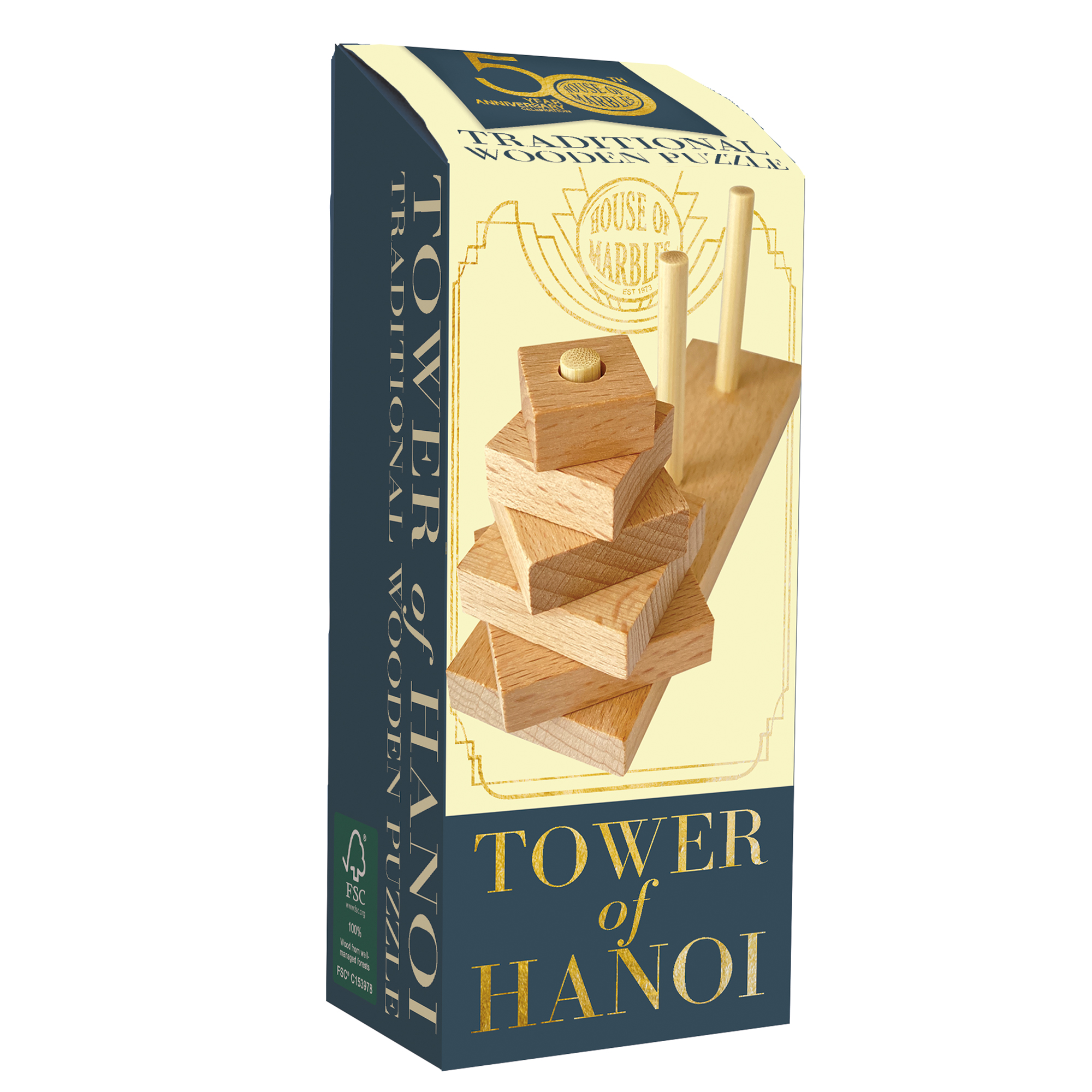 Casse-tête en bois – Tour de Hanoï